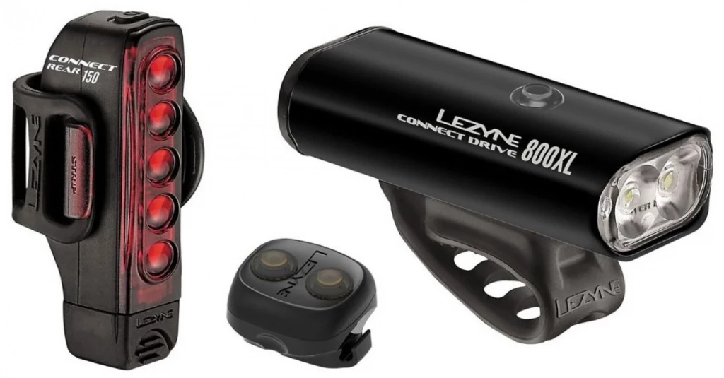 Комплект света Lezyne CONNECT DRIVE 800XL / STRIP CONNECT PAIR Черный, 4712805 996896