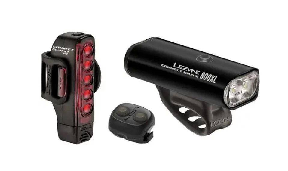 Комплект света Lezyne CONNECT DRIVE 800XL / STRIP CONNECT PAIR Черный, 4712805 996896