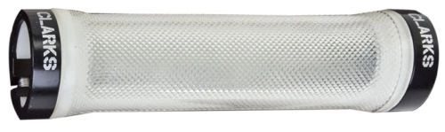 Грипсы Green Cycle GC-G309 130mm прозрачный c двумя черными замками, GRI-77-17