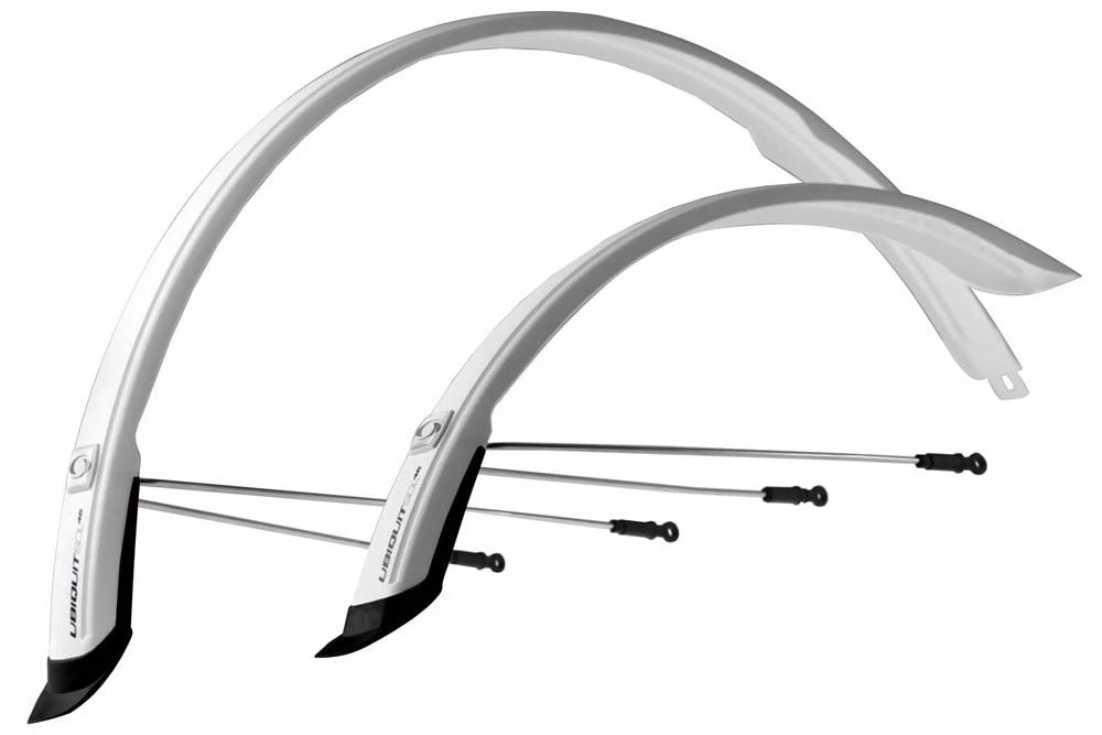 Комплект крыльев 28" SIMPLA Ubiquit SDL 46mm, с брызговиками, белые, MUD-57-02