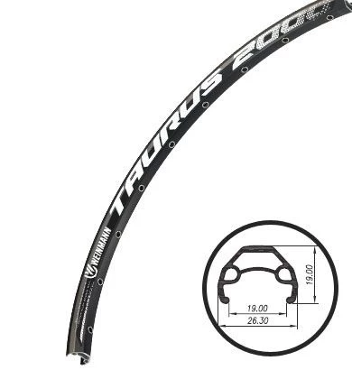 Обод 27,5" Weinmann Taurus 2000 disc, 650Bx2,125 X32H, анодир., пистон., под диск. тормоз,черный,  RIM-57-75