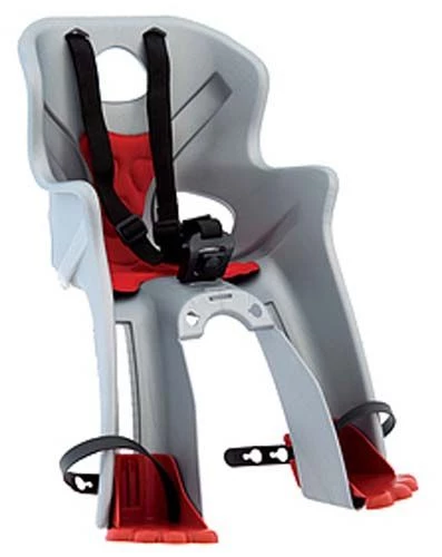 Сиденье пер. Bellelli Rabbit Handlefix до 15кг, серебристое с красной подкладкой