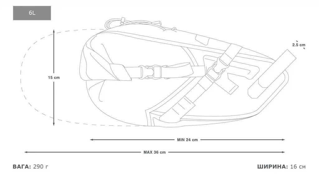 Сумка APIDURA Backcountry Saddle Pack MTB