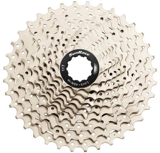 Касета інд. 10-k 11-36T SUN RACE MS1 MTB, стальний павук, metallic silver