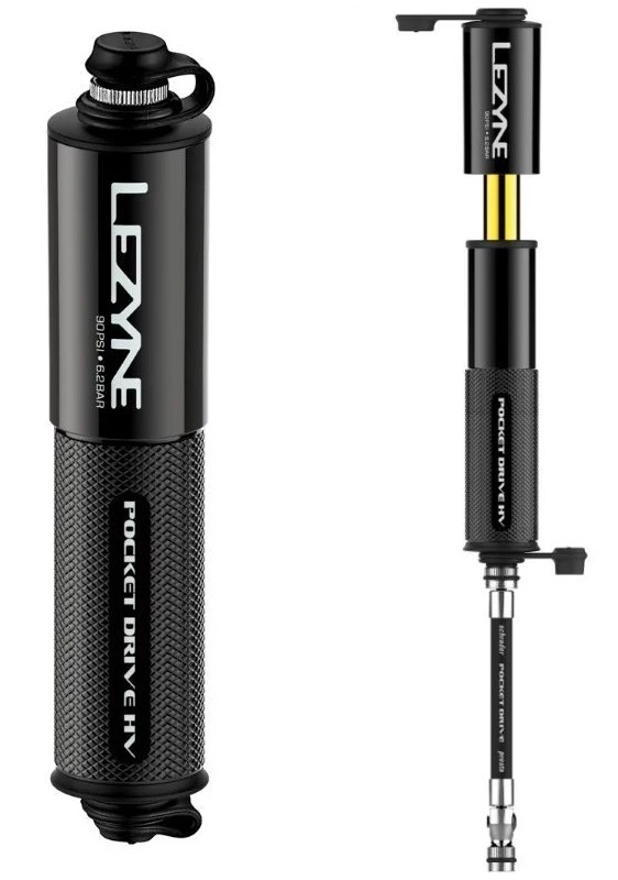 Насос ручний  Lezyne Pocket Drive HV, 160 PSI/11 Bar, чорний Y14, 4710582540318