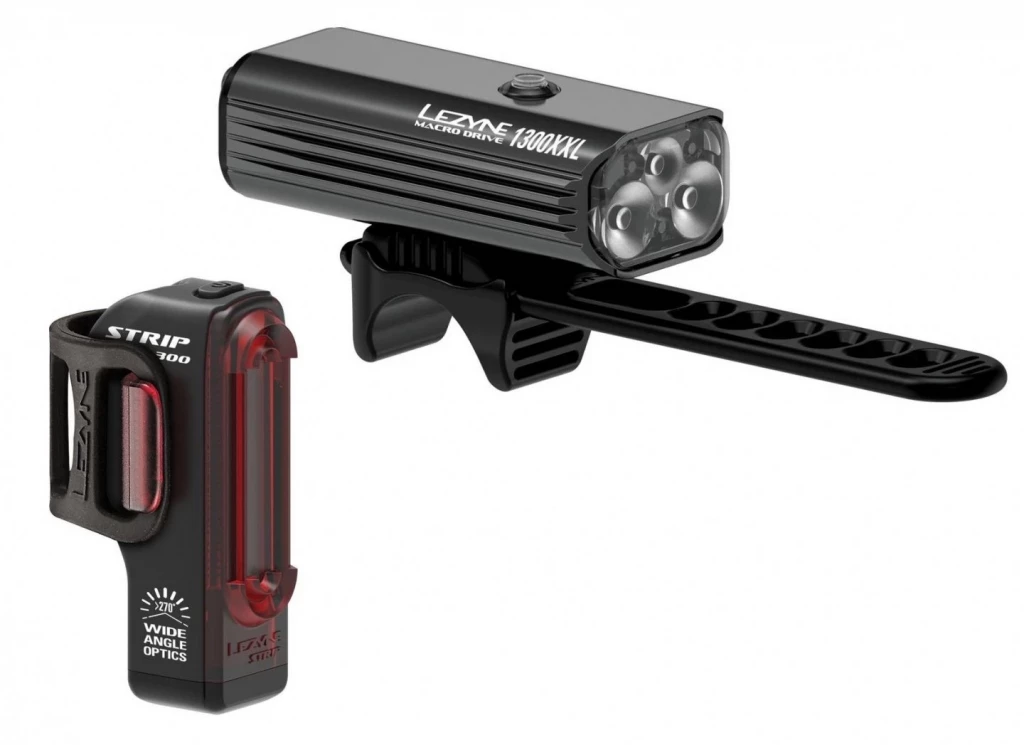 Комплект света Lezyne Macro Drive 1300XL/Strip PRO Pair Черный 1300/300 люменов Y13 (4712806 002589)
