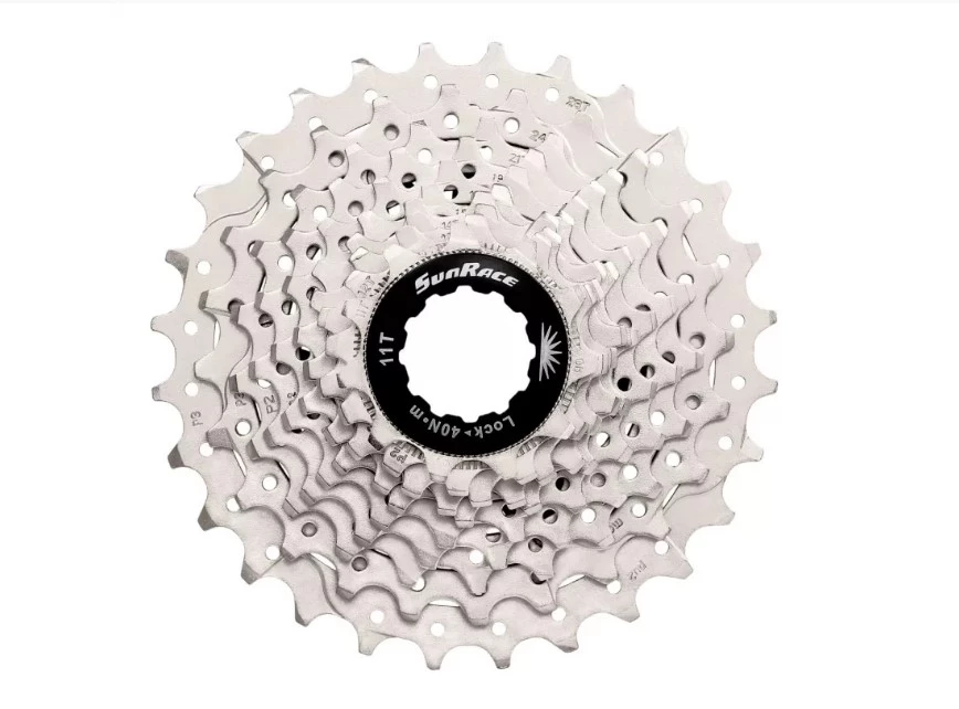 Кассета инд. 10-k 11-28T SUN RACE RS1 стальной паук, Metallic Silver, CAS-13-96