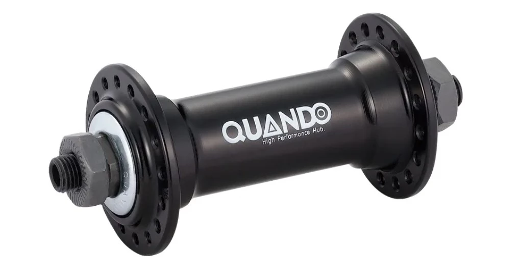 Втулка пер. Quando KT-A15F под V-brake 36H QR 108mm под эксцентрик алюмин черная, HUBF-19-11