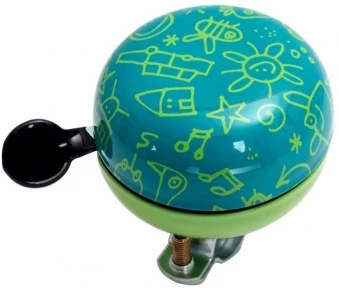 Звонок Дин-донг Green Cycle GBL-359 зеленый 60мм, BEL-11-78