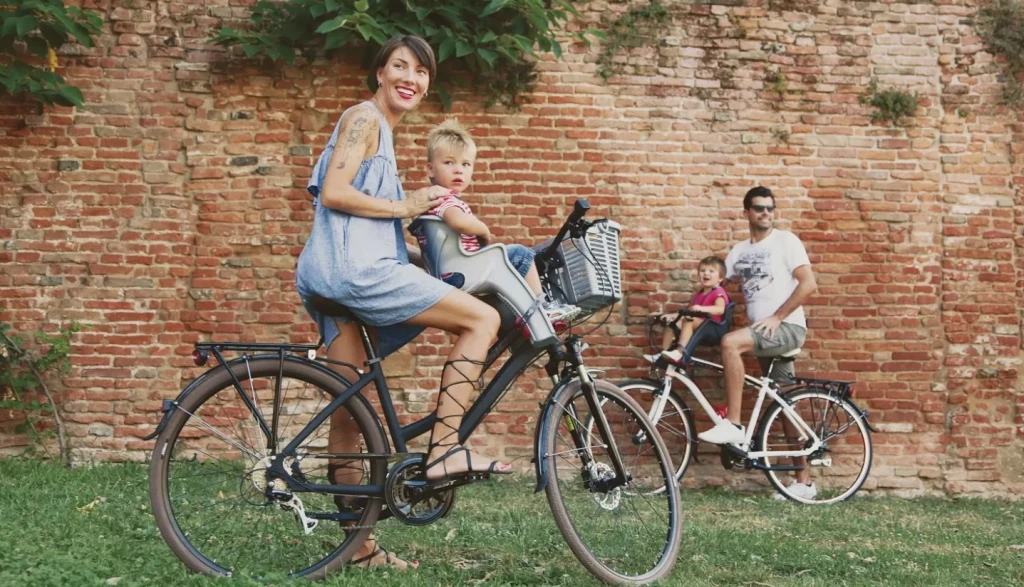 Сиденье пер. Bellelli TATOO PLUS Handlefix, темно-серое с красной подкладкой, SAD-56-87