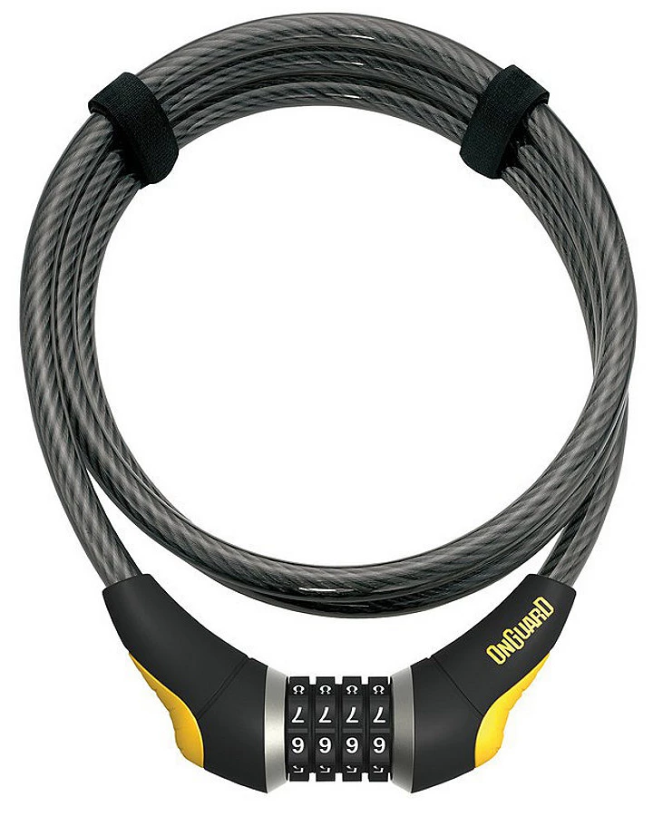 Замок Onguard AKITA, кодовый на 4 цифры, трос 185см х 10мм, LCK-37-06