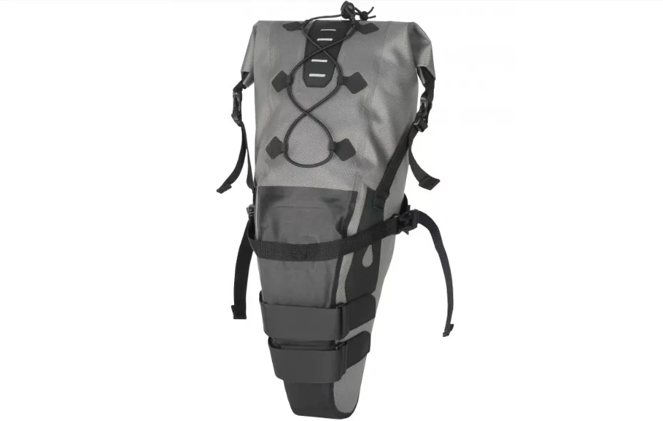 Сумка подседельная туристическая Green Cycle Roll Top, 11л, серая с черным, BIB-45-80