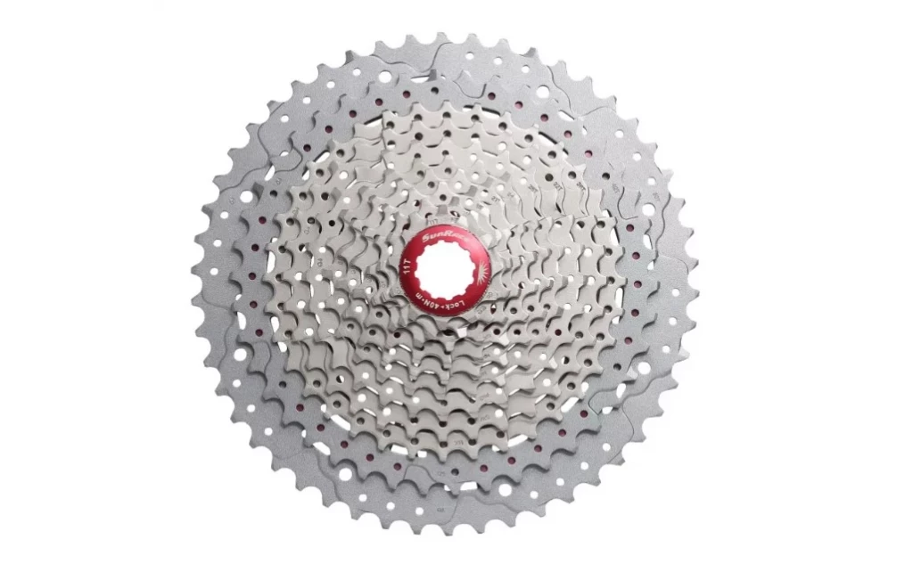 Кассета инд. 11-k 11-51T SUN RACE MX8 MTB, алюминиевый паук, Metallic Silver, CAS-37-00