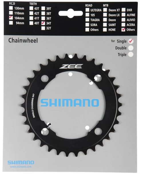 Звезда шатунов Shimano FC-M640 ZEE, 36зуб., Y1NG36000