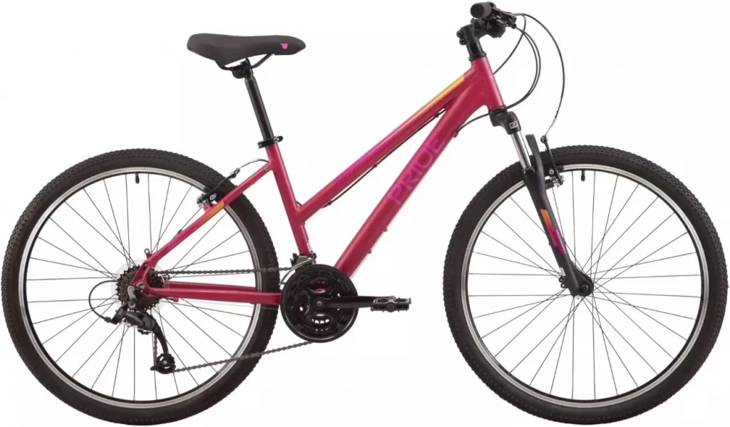 Велосипед 26" Pride STELLA 6.1  бордовый (задний и передний переключатели и монетка - MICROSHIFT)