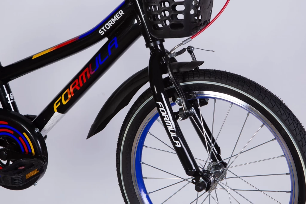 Велосипед AL 18" Formula STORMER BH рама-9" черный с красным и желтым