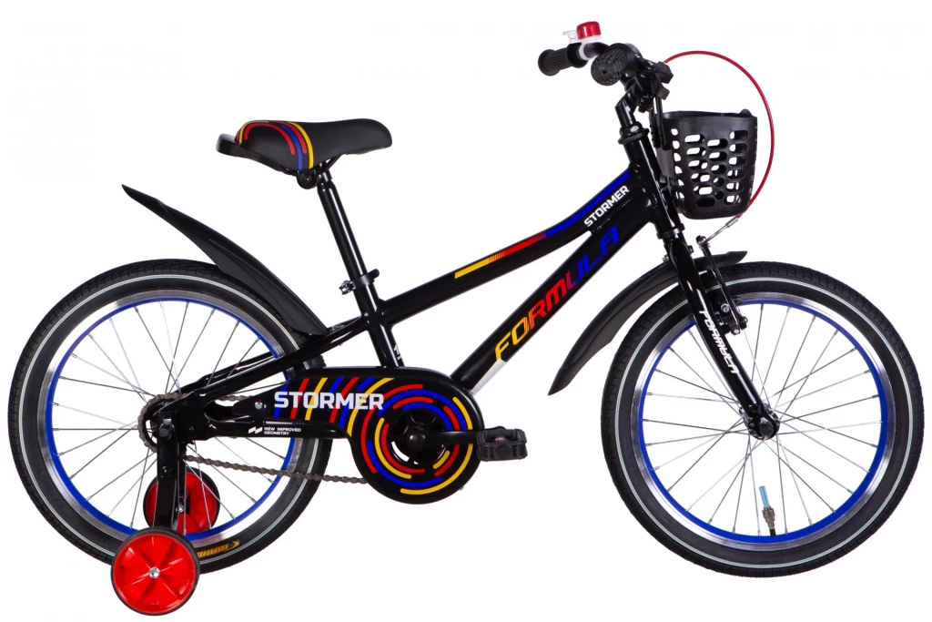 Велосипед AL 18" Formula STORMER BH рама-9" черный с красным и желтым
