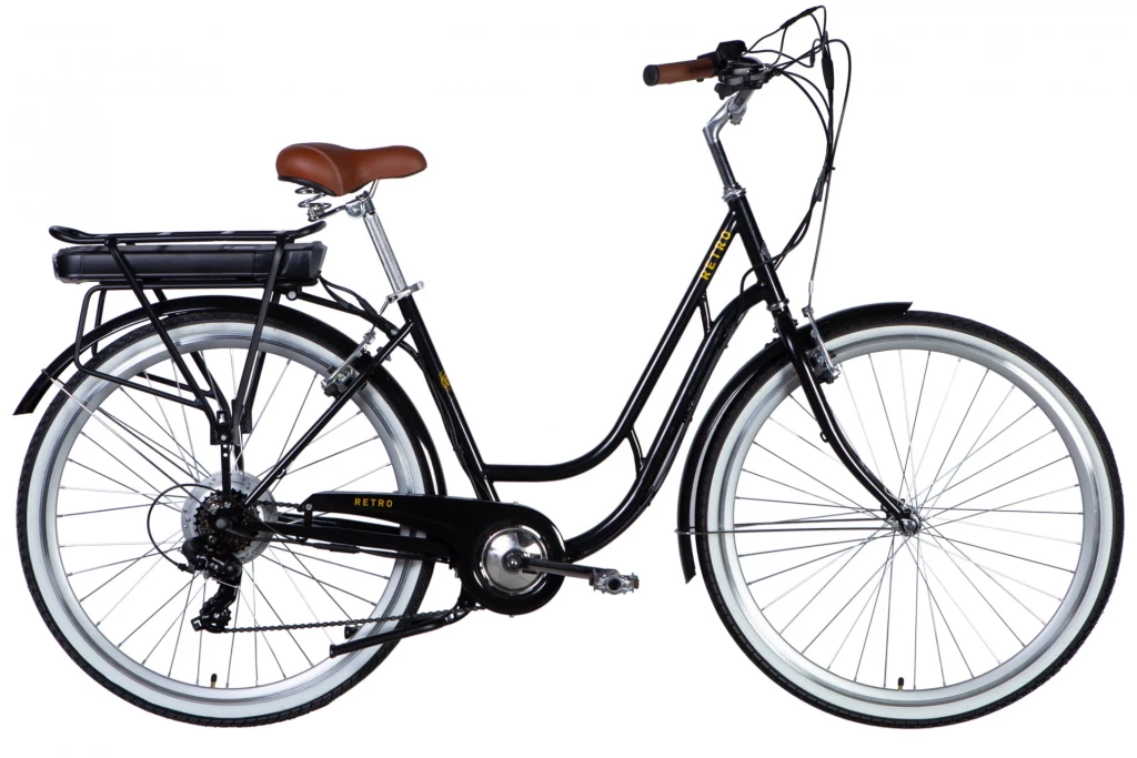 Велосипед с электроприводом 28" ST Dorozhnik eRETRO Vbr FR рама-19" 36В 12.5А*ч 500Вт черный YS 768 2025
