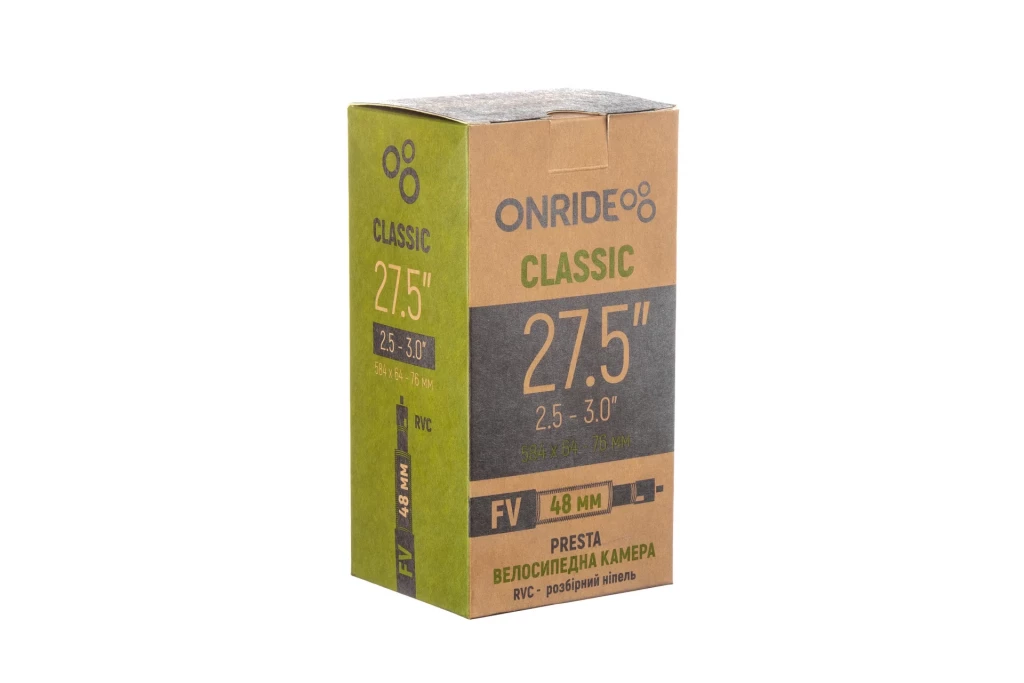 Камера ONRIDE Classic 27,5"x2,5-3,0" (584x64-76) FV 48 RVC - розбірний ніпель, 2526116102918